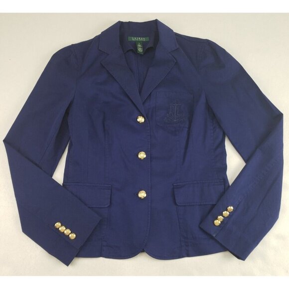 Lauren Ralph Lauren Nautical Jacket & Sailor Pant Suit Womens Small 6P 2 Pc Set - Picture 3 of 16